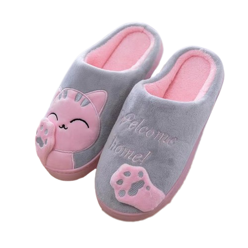 Pantufa Feminina Estilo Chinelo Gatinho