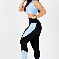 Conjunto Fitness Feminino - Cropped E Calça Legging Com Bolso Megan Z